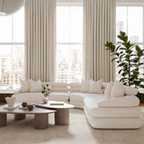 Lulu Cream Boucle Modular Curved Sectional by TOV Furniture at Eve Furniture
