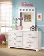 Lulu White Bedroom Mirror (Mirror Only) by Ashley at Eve Furniture