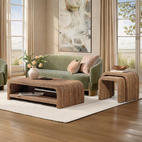 Luma Harvest Abaca 56 Rectangle Coffee Table by Classic Home at Eve Furniture