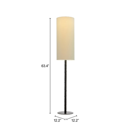 Lumaris Black Solar Floor Lamp by Zuomod at Eve Furniture