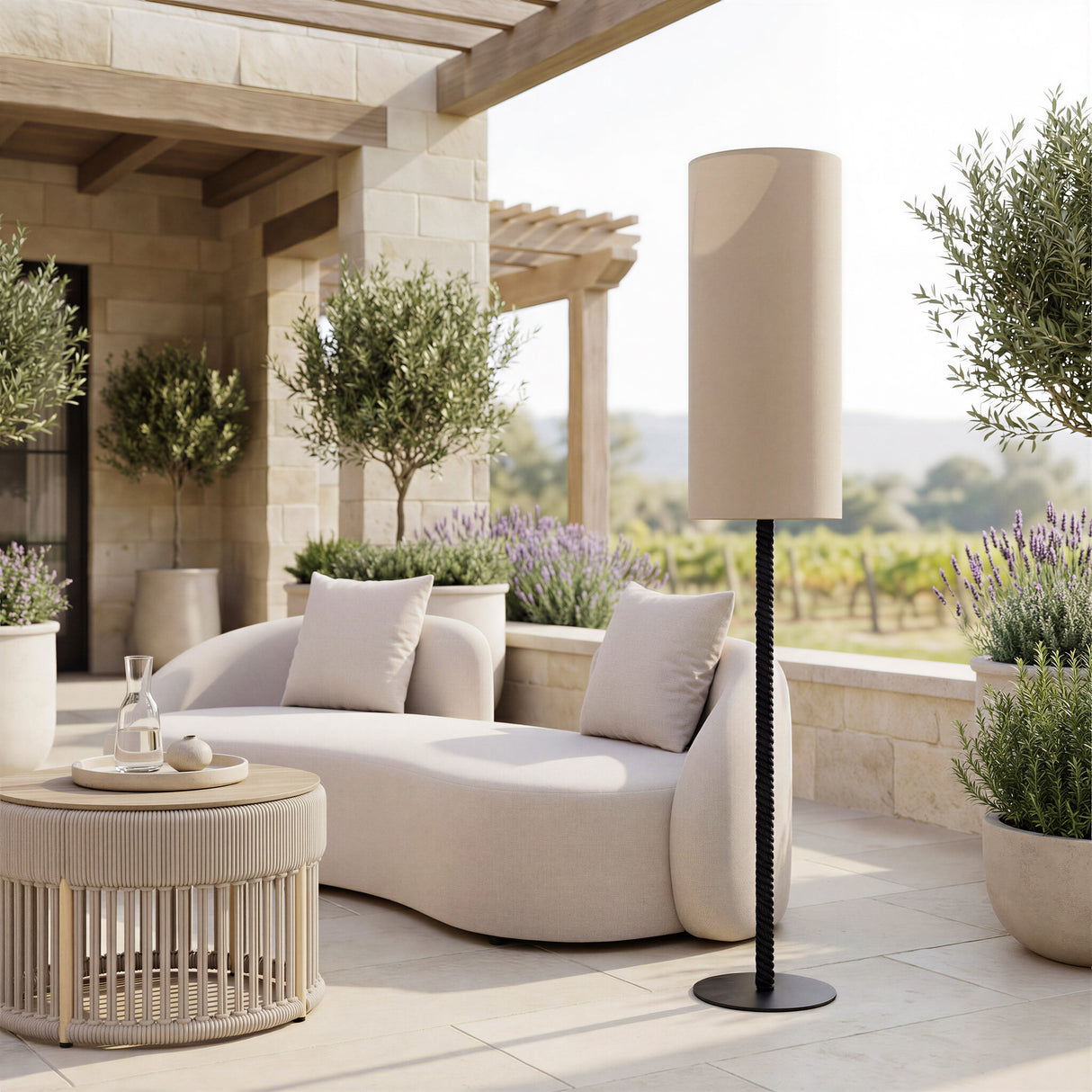 Lumaris Black Solar Floor Lamp by Zuomod at Eve Furniture