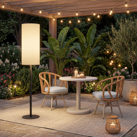 Lumaris Black Solar Floor Lamp by Zuomod at Eve Furniture