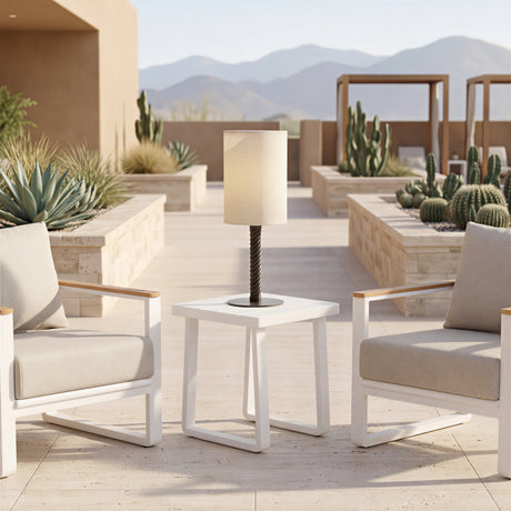 Lumaris Black Solar Table Lamp by Zuomod at Eve Furniture