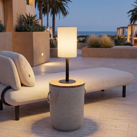 Lumaris Black Solar Table Lamp by Zuomod at Eve Furniture