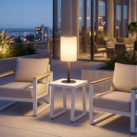 Lumaris Black Solar Table Lamp by Zuomod at Eve Furniture