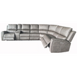 Lumen Charcoal 4-Piece Faux Leather Triple Power Reclining Sectional by Coaster at Eve Furniture