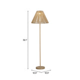 Lumika Beige Solar Floor Lamp by Zuomod at Eve Furniture
