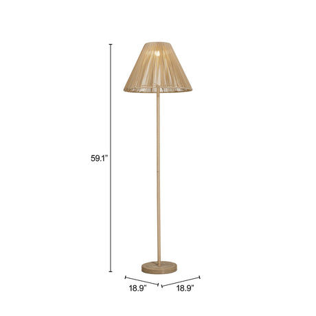 Lumika Beige Solar Floor Lamp by Zuomod at Eve Furniture