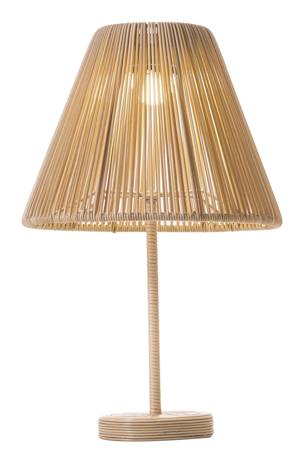 Lumika Beige Solar Table Lamp by Zuomod at Eve Furniture