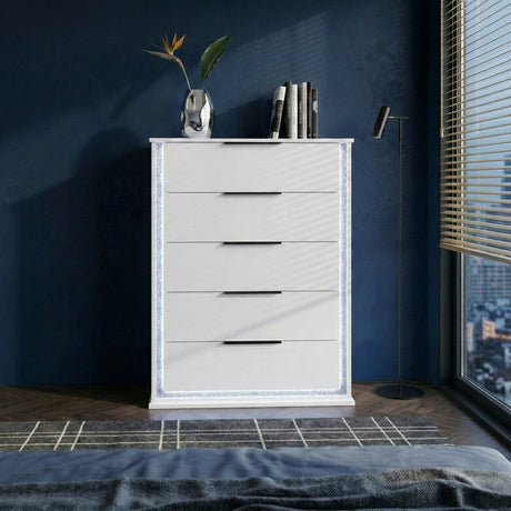 Lumin Pearl White Chest by Homelegance at Eve Furniture
