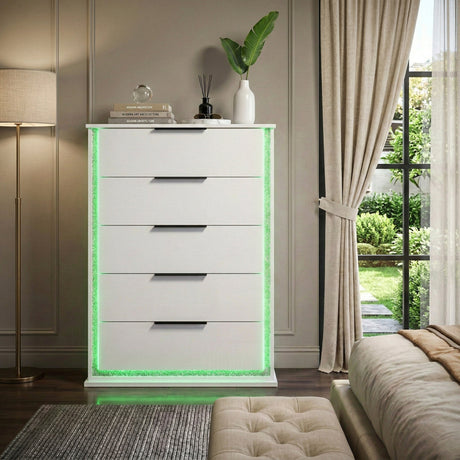 Lumin Pearl White Chest by Homelegance at Eve Furniture