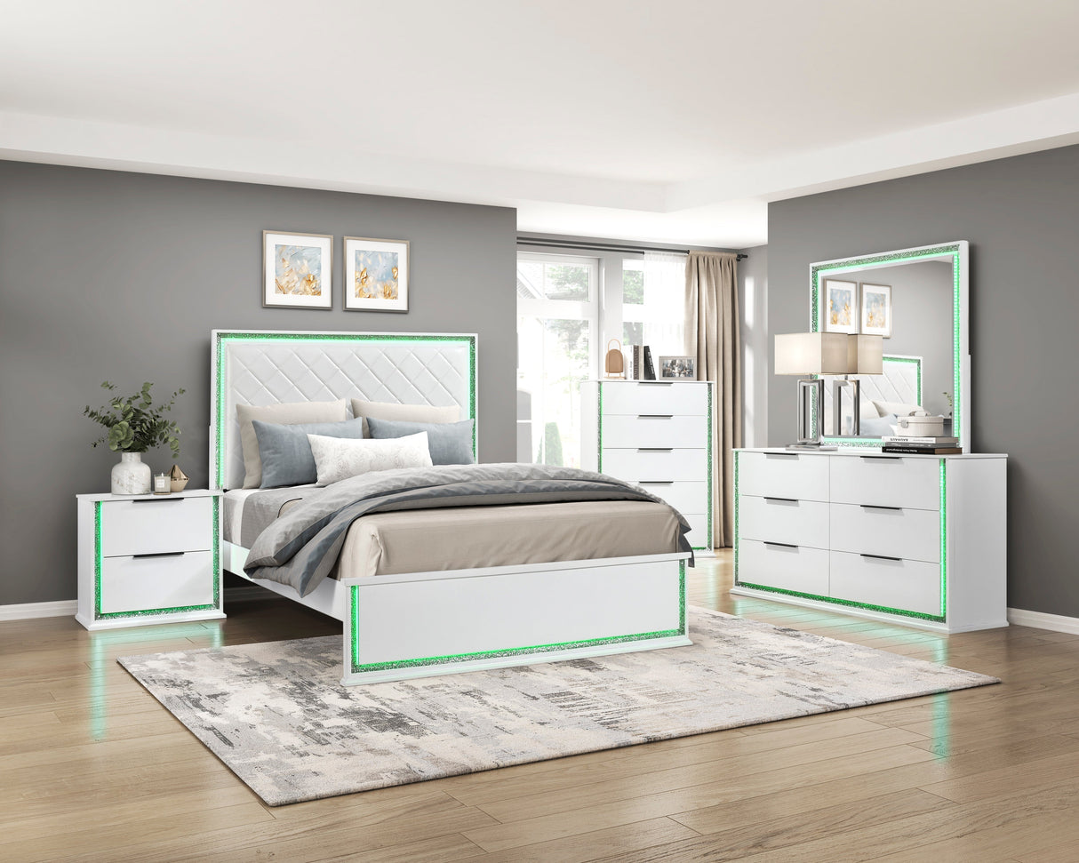 Lumin Pearl White Dresser by Homelegance at Eve Furniture