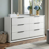 Lumin Pearl White Dresser by Homelegance at Eve Furniture