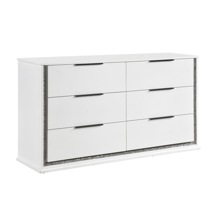 Lumin Pearl White Dresser by Homelegance at Eve Furniture