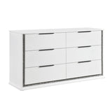 Lumin Pearl White Dresser by Homelegance at Eve Furniture