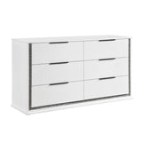 Lumin Pearl White Dresser by Homelegance at Eve Furniture