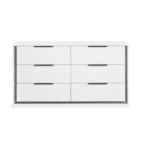 Lumin Pearl White Dresser by Homelegance at Eve Furniture