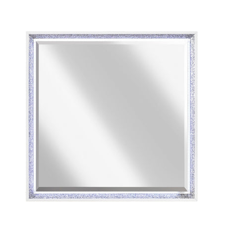 Lumin Pearl White LED Panel Bedroom Set by Homelegance at Eve Furniture