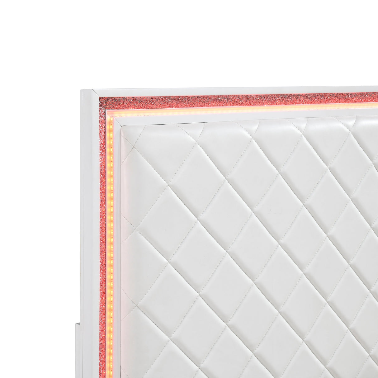 Lumin Pearl White LED Panel Bedroom Set by Homelegance at Eve Furniture