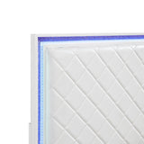 Lumin Pearl White LED Panel California King Bed by Homelegance at Eve Furniture