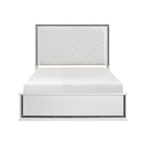 Lumin Pearl White LED Panel King Bed by Homelegance at Eve Furniture