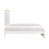 Lumin Pearl White LED Panel King Bed by Homelegance at Eve Furniture
