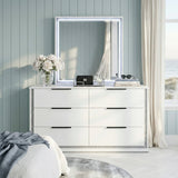Lumin Pearl White Mirror by Homelegance at Eve Furniture