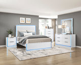 Lumin Pearl White Mirror by Homelegance at Eve Furniture