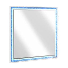 Lumin Pearl White Mirror by Homelegance at Eve Furniture