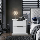 Lumin Pearl White Nightstand by Homelegance at Eve Furniture
