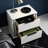 Lumin Pearl White Nightstand by Homelegance at Eve Furniture