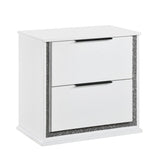 Lumin Pearl White Nightstand by Homelegance at Eve Furniture