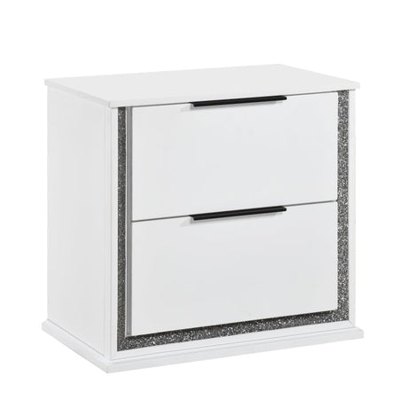 Lumin Pearl White Nightstand by Homelegance at Eve Furniture