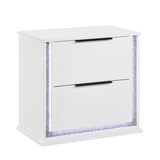 Lumin Pearl White Nightstand by Homelegance at Eve Furniture