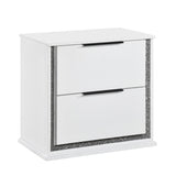 Lumin Pearl White Nightstand by Homelegance at Eve Furniture