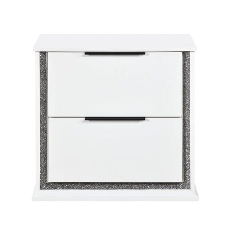 Lumin Pearl White Nightstand by Homelegance at Eve Furniture