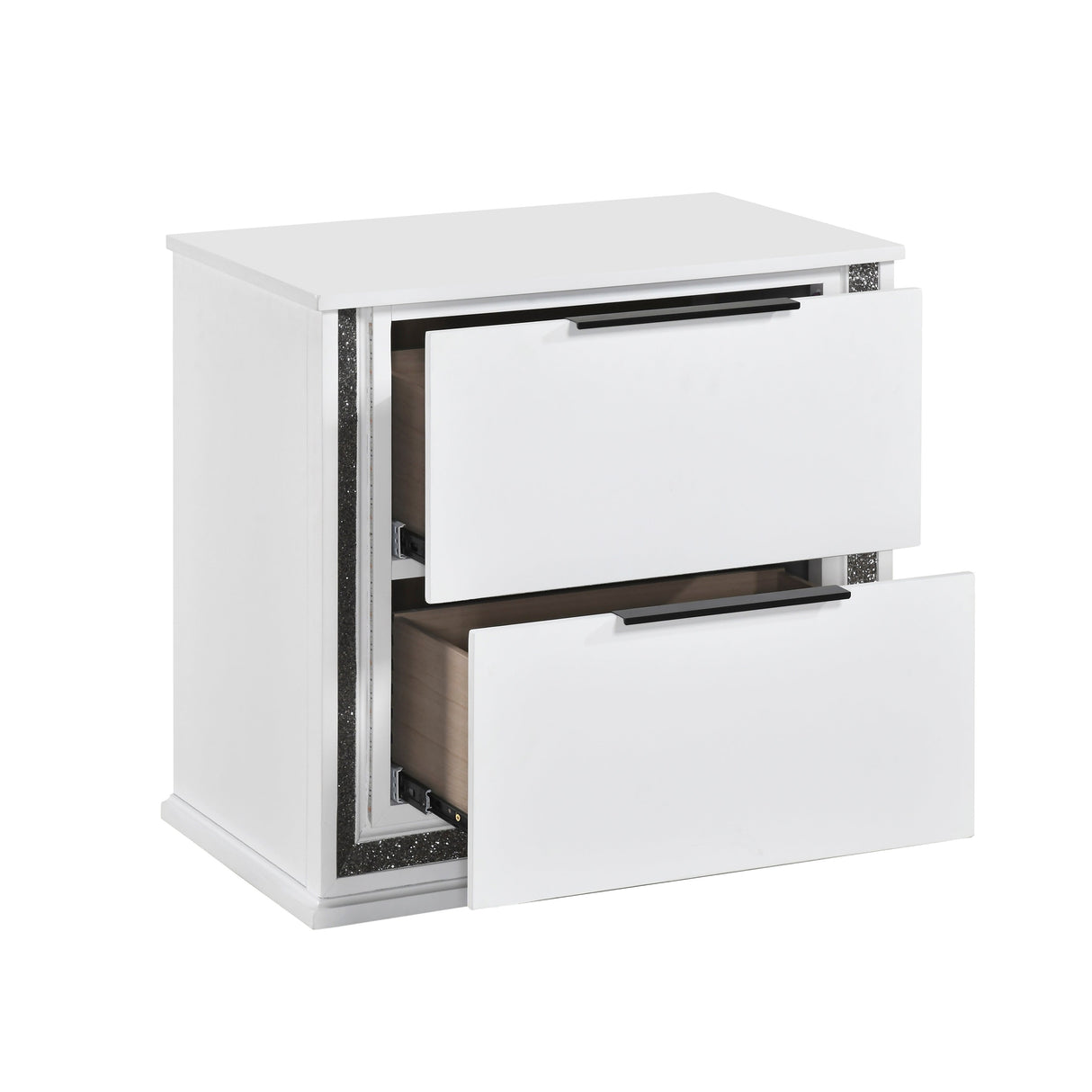 Lumin Pearl White Nightstand by Homelegance at Eve Furniture