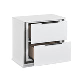 Lumin Pearl White Nightstand by Homelegance at Eve Furniture