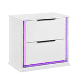 Lumin Pearl White Nightstand by Homelegance at Eve Furniture