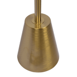 Lumina Brassed Gold Floor Lamp with Rotary Switch Triple Spots Metal Cone Base