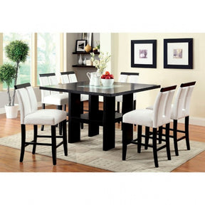 Luminar Black 7-Piece Counter Height Set by Furniture of America at Eve Furniture
