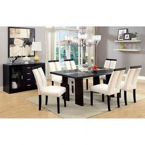 Luminar Black 7-Piece Dining Room Set by Furniture of America at Eve Furniture