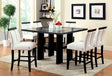 Luminar Black Counter Ht. Table by Furniture of America at Eve Furniture