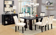 Luminar Black Dining Table Only by Furniture of America at Eve Furniture