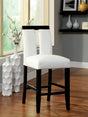 Luminar Black/White Counter Height Chair, Set of 2 by Furniture of America at Eve Furniture