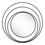Luna Black Round Mirror by Zuomod at Eve Furniture