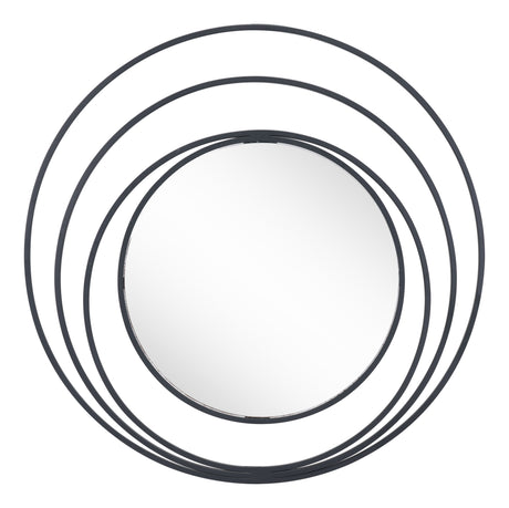 Luna Black Round Mirror by Zuomod at Eve Furniture