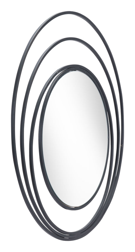 Luna Black Round Mirror by Zuomod at Eve Furniture
