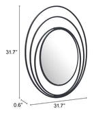 Luna Black Round Mirror by Zuomod at Eve Furniture