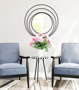 Luna Black Round Mirror by Zuomod at Eve Furniture